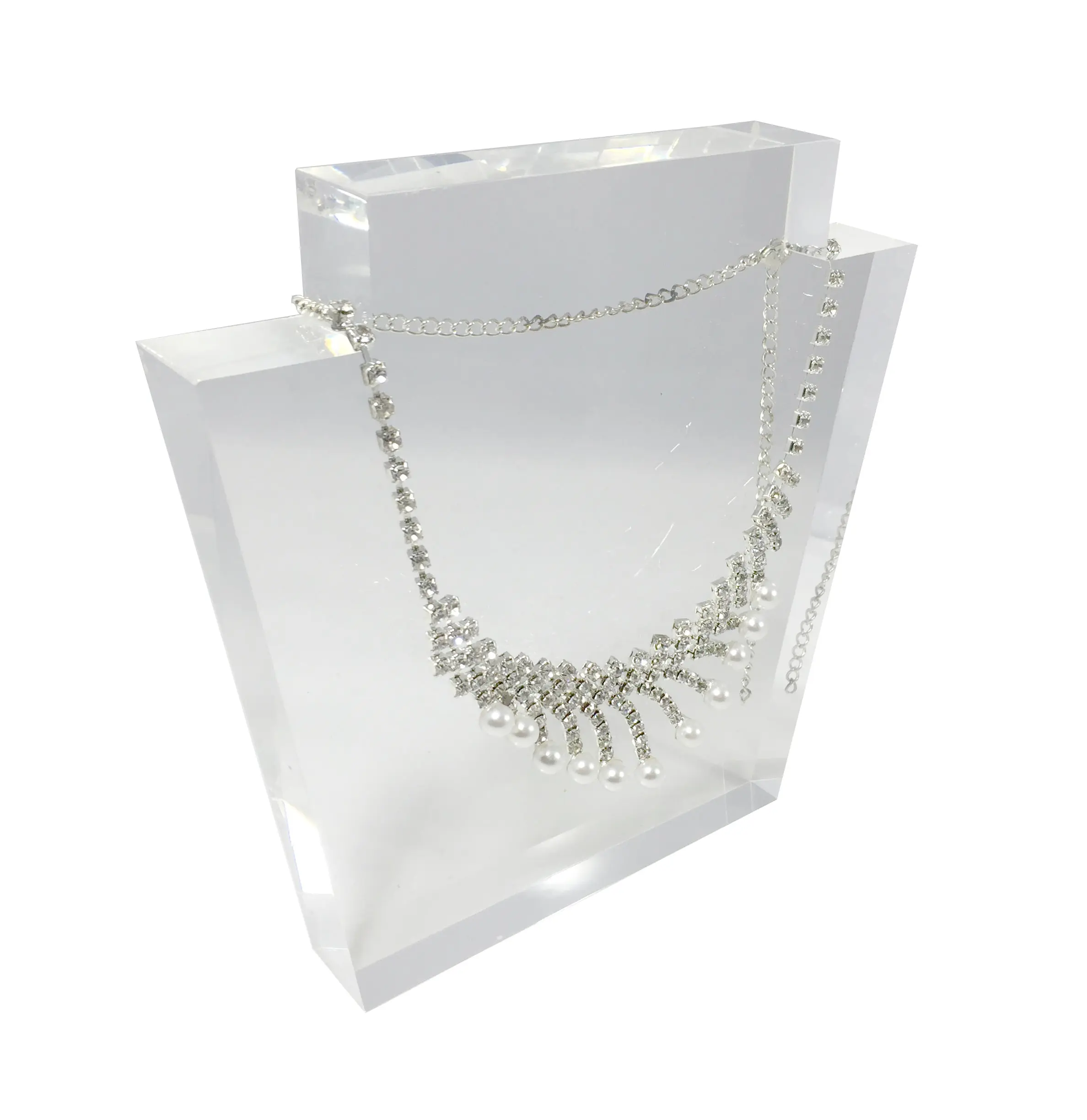 FixtureDisplays® Clear Acrylic Plexiglass Necklace Jewelry Stand Display 11620-15-NEW-NF