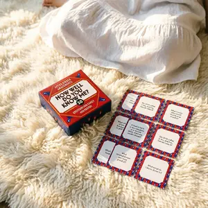 Mini Fun Trivia Game Box, Get to Know Me Better Family Friend Party Card Games, Interactive Question Answer Cards for Gatherings, Interactive Gameplay, Tabletop Games