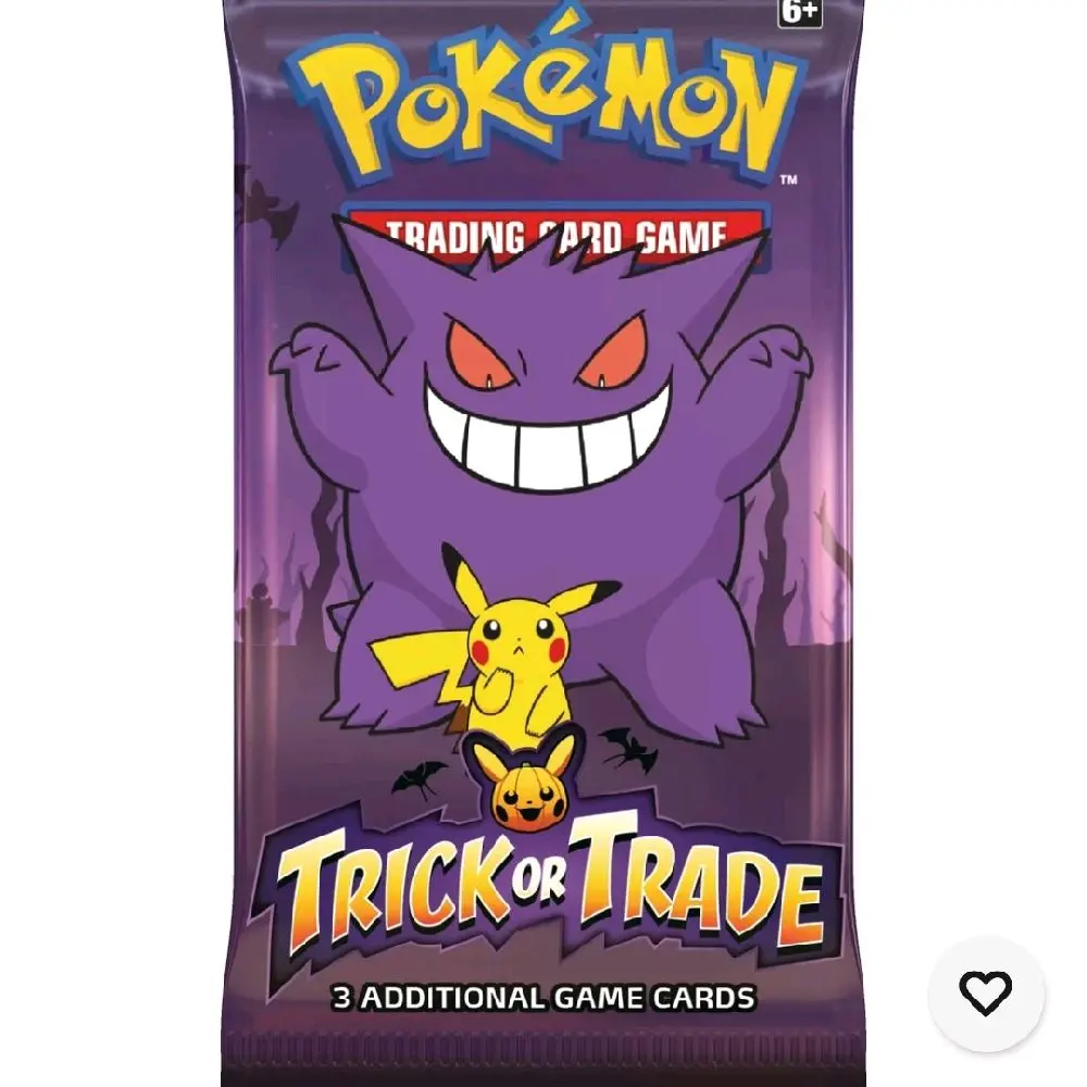 Pokémon Trick or Trade Trading Card Game 3 Additional Game Cards Featuring Gengar and Pikachu