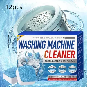 Automatic Washing Machine and Dishwasher Cleaning Tablets, Washing Machine Cleaner, Effective Stain Removal for Deep Cleaning, Foaming Cleaning Agents, Cleaner Pack