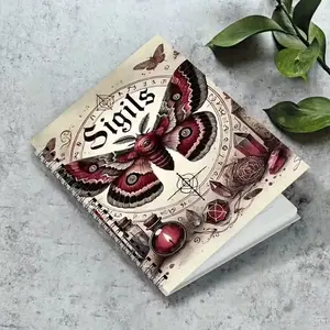 Wizard Spell Journal, Spiral Bound Mystical Symbols Notebook, Ideal for Witchcraft and Spiritual Notes, Perfect for Enthusiasts