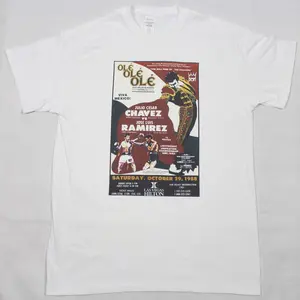 Ju.l.io Ce.sar Chav.ez Vs Jose Luis Ramirez fight poster White T-shirt ,Graphic Unisex T-Shirt Cotton Fabric