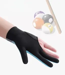 Snooker Billiard Gloves, Single Pack, Thin, 3-Finger Cutout Design, Breathable, Non-Slip, Wear-Resistant, for Men