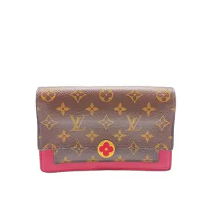 Pre-owned Louis Vuitton Monogram Canvas Flore Chain Wallet