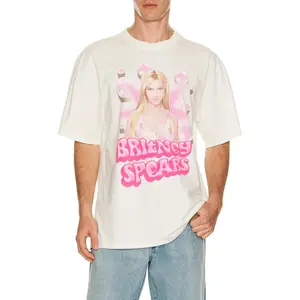 Philcos Britney Spears Bubbles Tee in Cream Unisex Cream Pigment