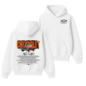 Chevy C10 Hoodie, Classic Red Pickup Truck Graphic Sweatshirt, Vintage Chevrolet Hoodie for Car Enthusiasts & Truck Lovers