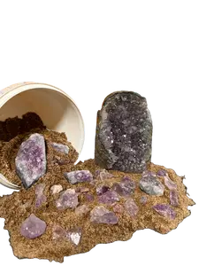 Amethyst Crystal Mining Bucket