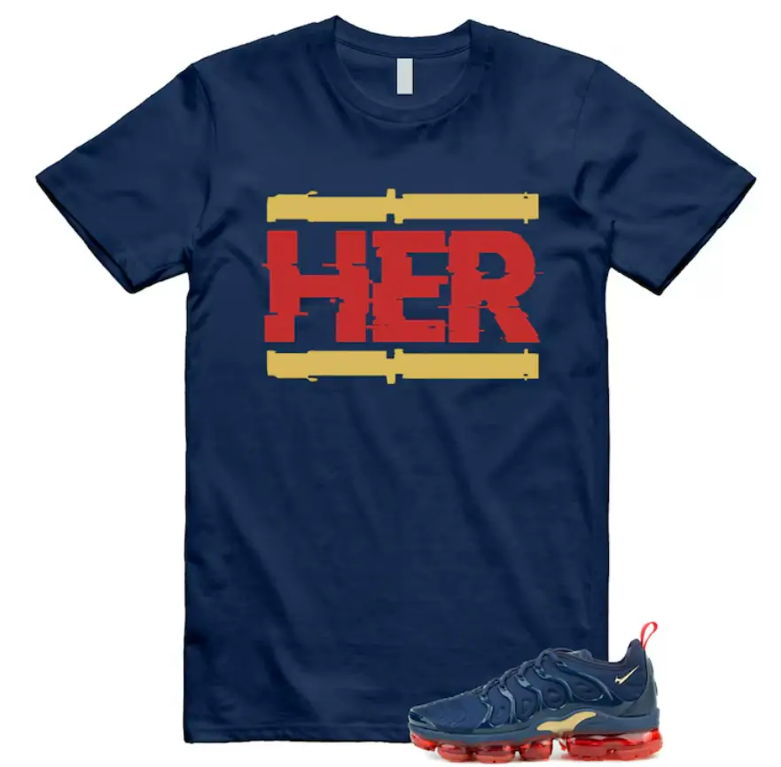 VaporMax Air Plus Midnight Navy Gold Black Unisex Shirt Match HER, Air Plus Midnight Navy Outfit, Trending Shirts, Top Tshirt