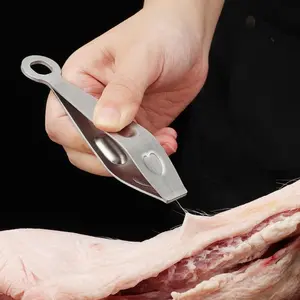 1pc Stainless Steel Multifunctional Thickened Fish Bone Tweezers, Kitchen Extraction Tools, Garlic Peeler, Kitchen Tools