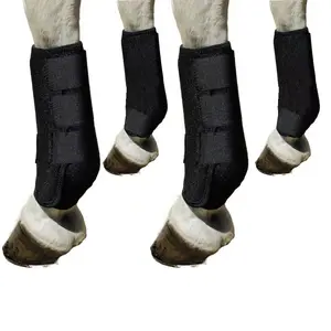 Horse leg protectors made of waterproof material, horse leg wraps, equestrian equipment, horse protective gear, equestrian supplies, available in multiple colors. Shock-Absorbing Boots