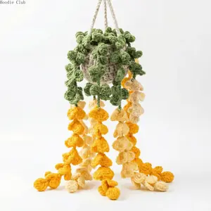 Exclusively handmade, each one is woven on the spot and unique.Handmade Crochet Hanging Plant Car Accessory • Aesthetic Boho Mirror Decor • Potted Succulent Ornament for Home, Office & Window • Perfect Gift for Mother’s Day, Birthday & Anniversary spirit