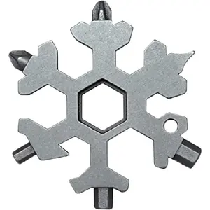 19 In 1 Incredible Tool - Easy N Genius - FEX 19-in-1 Stainless Steel Snowflakes Multi-Tool - 19-in-1 Stainless Multi-tool Father's Day  Christmas Present (Standard, Stainless - )
