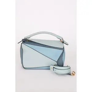 Pre-owned Loewe Designer Handbag/Wallet Tricolor Medium Puzzle Bag Drop 35