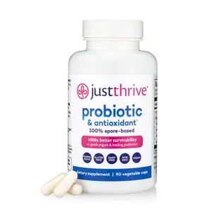Just Thrive Probiotic & Antioxidant Capsules, Supports Digestive & Immune Health, 90-Day Supply, Vegan & Gluten-Free - 1 Pack Dietary Supplement