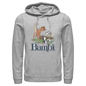 Men's Bambi Distressed Classic Scene Pull Over Hoodie