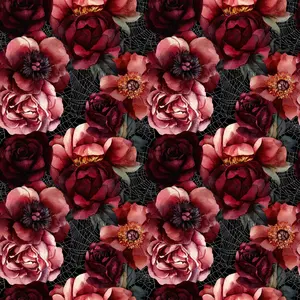 Burgundy in October Pattern 22 Quilting Cotton Fabric