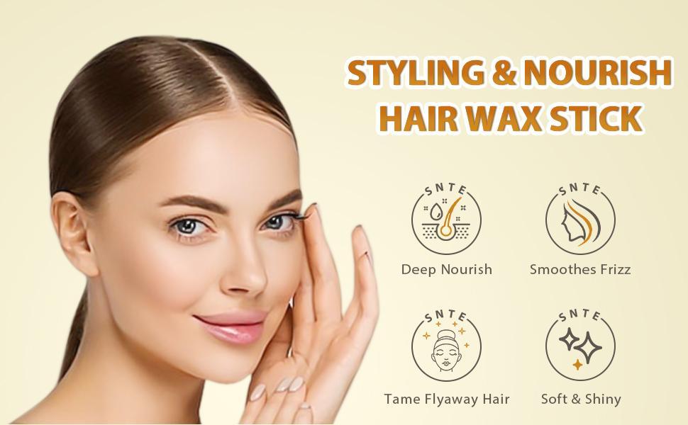 SNTE Hair Wax Stick, Wax Stick for Hair Slick Stick, Hair Wax Stick for Women Kids, Hair Gel Stick for Girls Hair Accessories for Women Fly away Hair Tamer, Hair Bun Maker for Kids Styling Cream Haircare