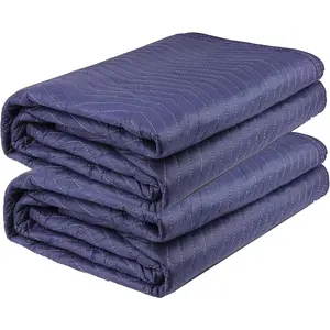 2 Pack Moving Blankets Heavy Dty 80"x72" Qilted Packing Blankets for Moving Frnitre Padded Shipping Frnitre Mover Ble