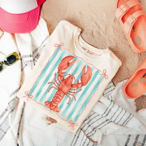 Comfort Colors Lobster Shirt, Italian Summer Shirt, Ocean Shirt, Coastal Shirt, Full Sizes