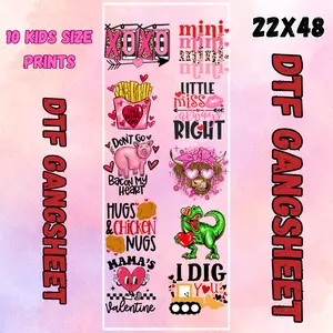 KIDS VALENTINES DTF GANG SHEET (22X48)