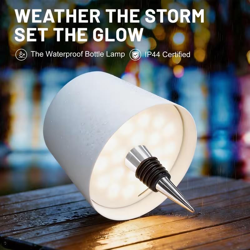 A Portable Wireless LED Bottle Lamp, Adjustable Ambient Table Lamp, Rechargeable Touch-Sensitive Night Light, Suitable for Bedside, Living Room, Dining Room, Or Bedroom