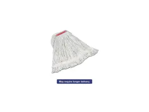 RUBBERMAID FGD11306WH00 Super Stitch(R) 4-Ply Cotton Yarn Wet Mop, Looped, White