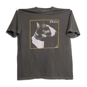 Pixies Here Comes Your Man Tee Ultra Faded Post Punk Alternative Noise Grunge Band Shirt Bull Terrier Dog Shoegaze Album Cover - XL