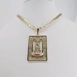 Virgen de la Caridad del Cobre Pendant, Daily Wear Necklace Chain, Fashion Costume Chain Jewelry (patrona de Cuba)