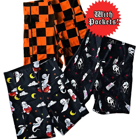 Women's Halloween Horror Bike Shorts - Perfect for Scary Rides