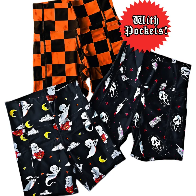 Women's Halloween Horror Bike Shorts - Perfect for Scary Rides