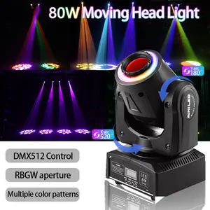 80W LED Moving Head Stage Light | DMX DJ Light with Sound Control, RGB Beam for Party, Wedding, Club 80W LED Moving Head Stage Light | DMX DJ Light with Sound Control, RGB Beam for Party, Wedding, Club