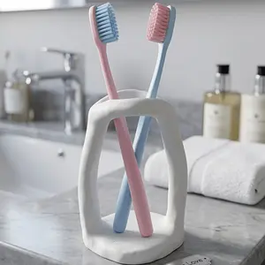 Nordic Style Pure Toothbrush Holder, Practical Gift, Elegant Home Decor, Ideal for Bedroom and Living Room, Minimalist Design