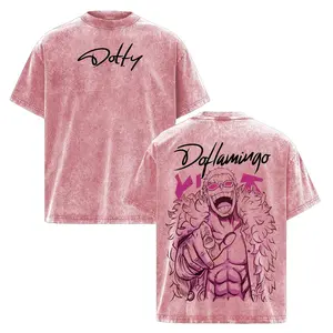 One Piece Doflamingo Vintage Washed Oversized T-Shirt