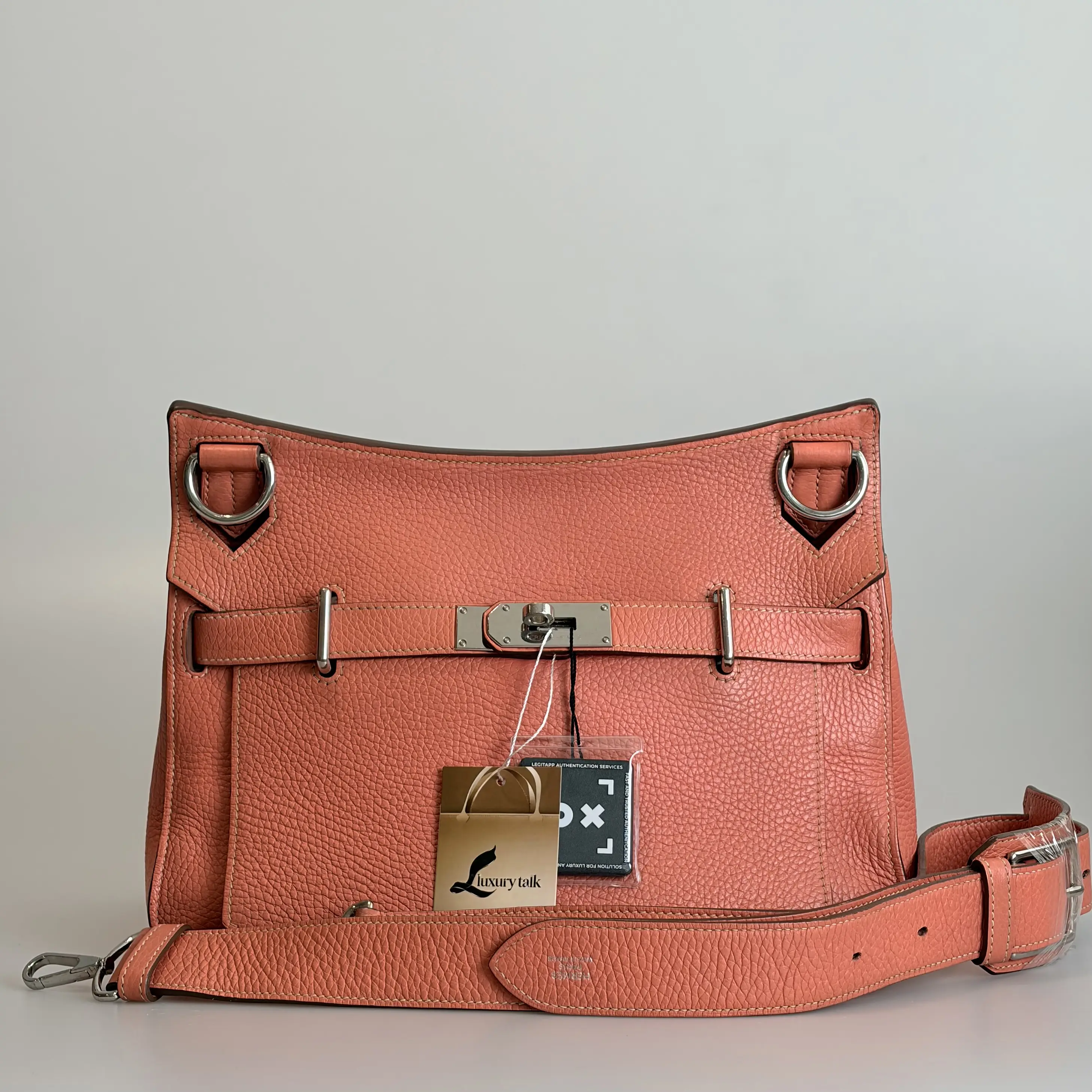 Pre-owned HERMÈS Taurillon Clemence Crossbody Bag Jypsiere 31 Orange Poppy with Silver Tone Hardware 49759579 Sold As Is / Final Sale