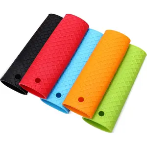 5 Pieces Silicone Hot Handle Holder Rubber Pot Sleeve Heat Resistant Kitchen Potholders for Cast Iron Pans, Metal Frying Pans, Skillets, Griddles, 5 Colors