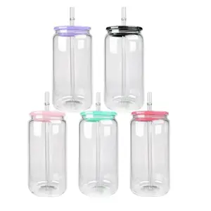 16oz Plastic snowglobe Cups with Lids and Straws - Clear Drinkware Set for Your Needs