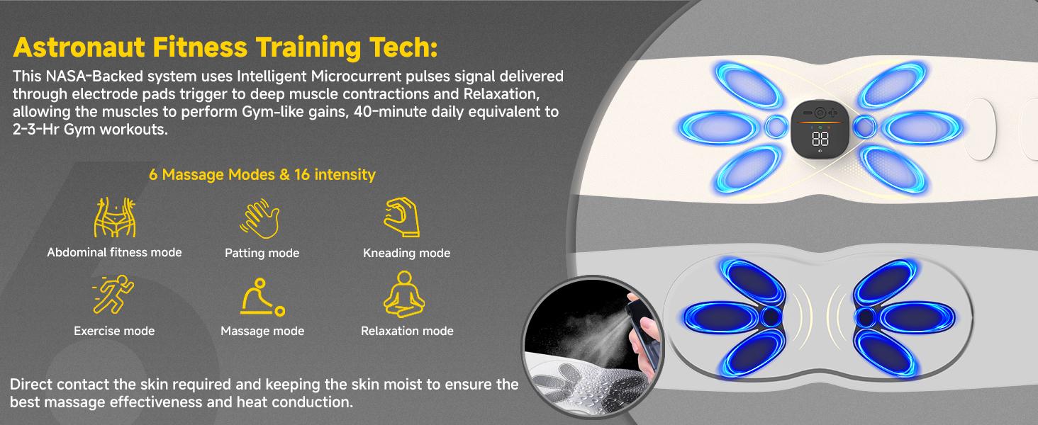 EMS Waist Comfort Belt with Warming Function Daily Support Intelligent Heating Massage Abdominal Belt 3 Heat Levels 6 Modes Thoughtful Gift for Men Women EMS Waist Comfort Belt with Warming Function Daily Support Intelligent Heating Massage Abdominal Belt 3 Heat Levels 6 Modes Thoughtful Gift for Men Women