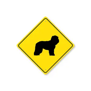 Dog Crossing Diamond Sign - Names Starting with "B"