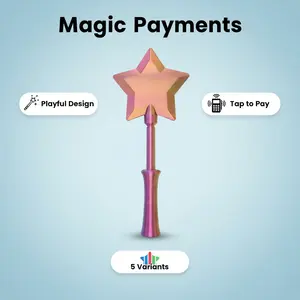 3D Printed Magic Wand Starlight Magic Stick Contactless Payment Holder Cute Whimsical Fun Design Fashion Portable Daily Commute Use