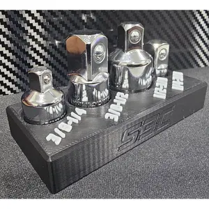 Magnetic Adapter Holder For Toolbox Organizer For 4 Piece Socket Adapter Set For Toolbox Organization By S3c