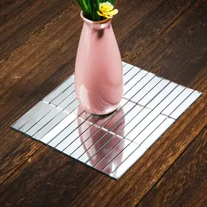 99pcs Rectangular Mosaic Mirror Stickers, 5x1cm Acrylic DIY Craft Decorative Tiles, Home Wall Ceiling Decoration, Easy to Use