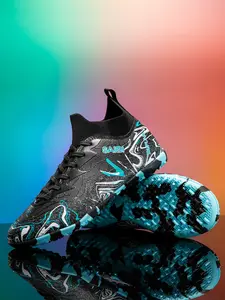 Men's Outdoor Soccer Shoes Comfortable Breathable TF Artificial Grass Cleats, Sporty Style, Medium Width, All Seasons Training Boots