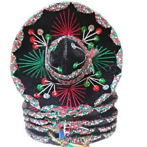 Mexican Sombrero Ranchero 6"x6"x2" with Colorful Embroidery and Traditional Design