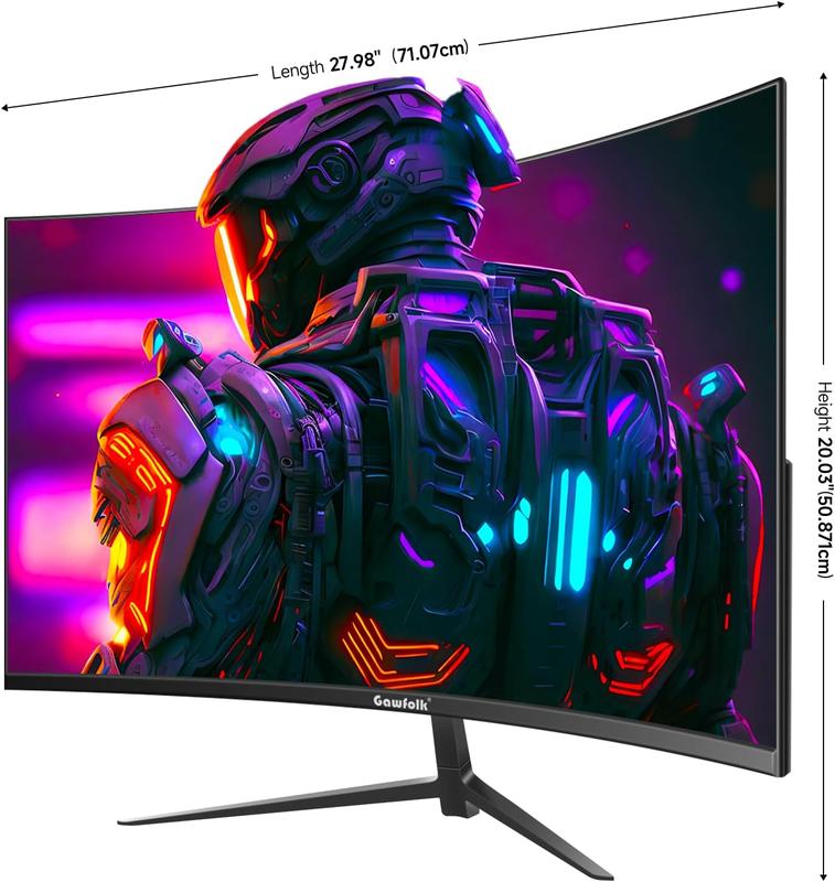 32 inch Curved Monitor 144hz/180hz Gaming Monitor 1500R QHD (2560x1440p) Computer Monitor Screen with FreeSync, DisplayPort, HDMI, Wall Mountable