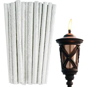 Oil Lamp Wicks - 20 count Lantern Wick Long Life Fiberglass  Wicks Replacement Wicks  Bottle Wick for for Patio Lighting Garden Lights DIY Homemade  Decor(1/2 inch x 9.85 inch)