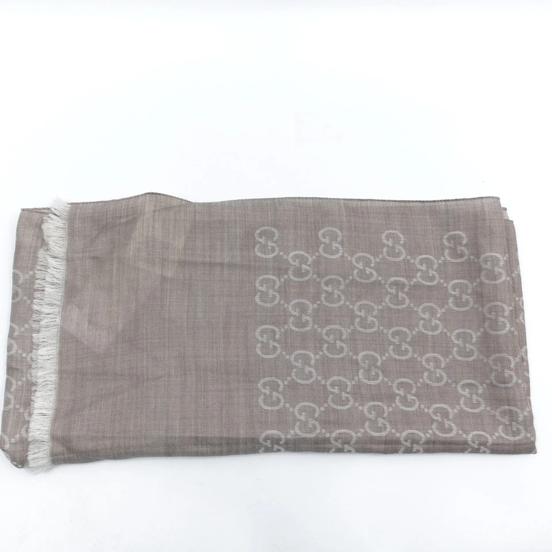 Pre-owned Gucci Khaki Wool & Silk Scarf T10395349