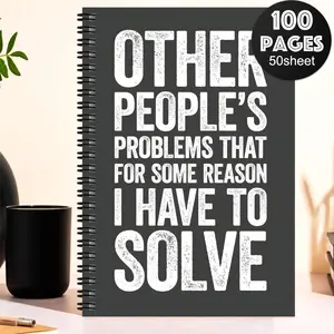Fun Boss Festival Spiral Notebook - Office Humor Gift with "Other People's Problems" Introduction - Professional Workplace Diary for Managers, Colleagues, Appreciation Events - Fluent Writing Paper Notebook for Teamwork and Personal Notes