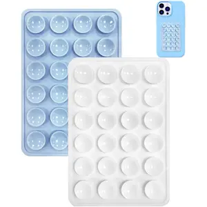 2PCS Silicone Suction Phone Case Mount,Non Slip Suction Cup Phone Mount,Suction Phone Case Mount, Silicone Hands Free Phone Accessory Holder, Mirror Shower Phone Holder, for Videos and Selfies