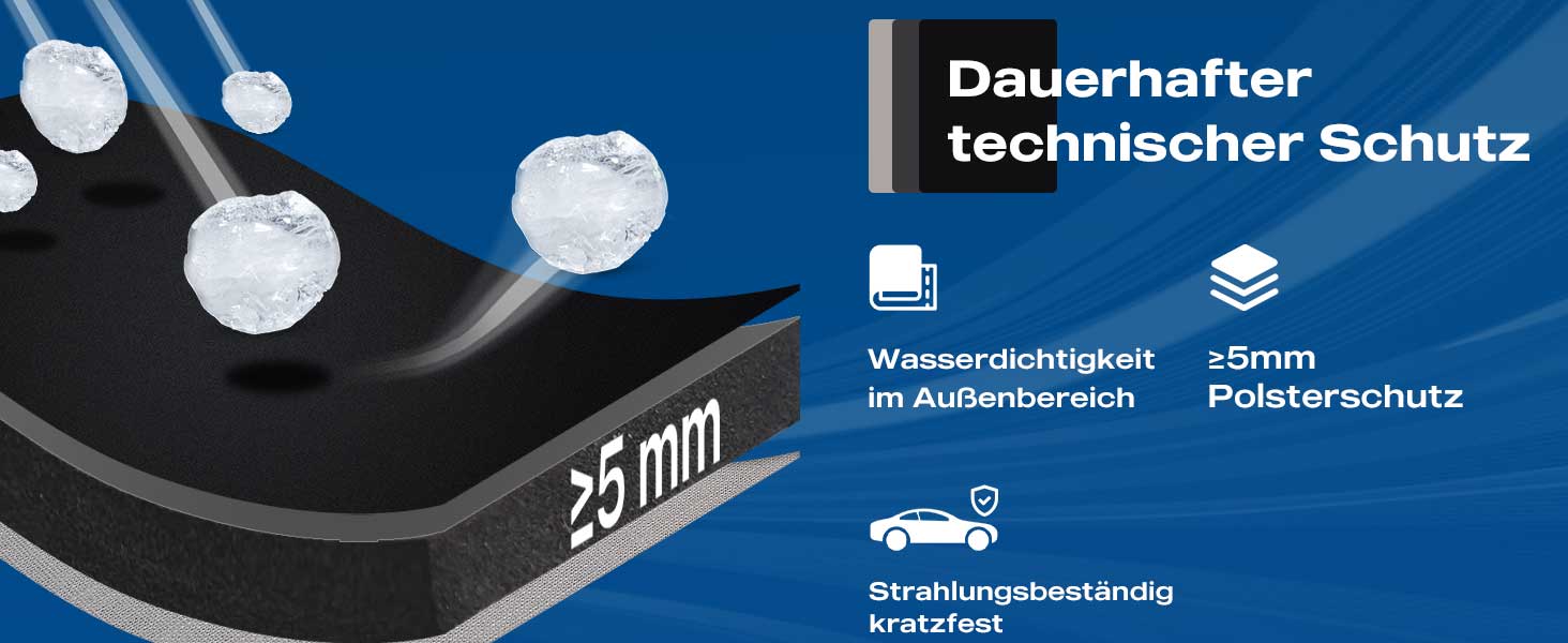 Hail Protector Car Cover, Outdoor Anti Hail Car Covers Thick Multi-Layered EVA, Hail Proof Car Cover Waterproof All Weather, Hail Protection Padded Fit Sedan/Coupe/SUV/Jeep