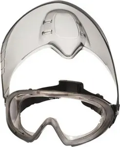 Pyramex Size Universal Clear Polycarbonate Anti-Fog & Scratch Resistant Goggles with Face Shield Indirect Vent Black Frame GG504TSHIELD
